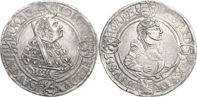 Sachsen-Kurlinie ab 1486 bis 1547 (Ernestiner)
Johann Friedrich und Moritz 1541-1547 Guldengroschen 1546, Eichel-Annaberg Keilitz 187 Schnee 108 Dave...