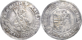 Sachsen-Kurlinie ab 1547 (Albertiner)
Moritz 1547-1553 Taler 1551, Stern-Freiberg Beiderseits mit zwei Zierkreisen und im Revers sind die Wappen der ...