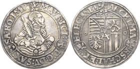 Sachsen-Kurlinie ab 1547 (Albertiner)
Moritz 1547-1553 Taler 1552, Eichel-Annaberg Mit je einem Zierkreis auf beiden Seiten Keilitz/Kahnt 10.1 Schnee...