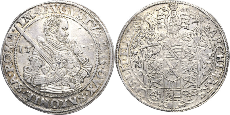 Sachsen-Kurlinie ab 1547 (Albertiner)
August 1553-1586 Taler 1570, HB-Dresden K...