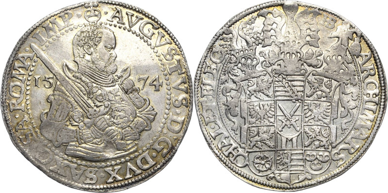 Sachsen-Kurlinie ab 1547 (Albertiner)
August 1553-1586 Taler 1574, HB-Dresden K...