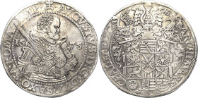 Sachsen-Kurlinie ab 1547 (Albertiner)
August 1553-1586 Taler 1575, HB-Dresden Keilitz/Kahnt 68 Schnee 725 Davenport 9798 Sehr schön-vorzüglich