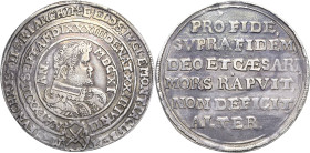 Sachsen-Kurlinie ab 1547 (Albertiner)
Christian II., Johann Georg I. und August 1591-1611 Taler 1611, o.Mzz.-Dresden Auf den Tod von Christian II Kei...