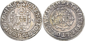 Sachsen-Kurlinie ab 1547 (Albertiner)
Johann Georg I. und August 1611-1615 1/24 Taler (Groschen) 1613, Schwan-Dresden C/K 22 Kohl 139 Sehr selten. Vo...