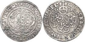Sachsen-Kurlinie ab 1547 (Albertiner)
Johann Georg I. (1611-) 1615-1656 1/24 Taler (Groschen) 1616, Schwan-Dresden Mzz. rechts des Reichsapfels C/K 2...