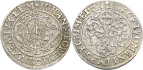 Sachsen-Kurlinie ab 1547 (Albertiner)
Johann Georg I. (1611-) 1615-1656 1/24 Taler (Groschen) 1616, Schwan-Dresden Mzz. links des Reichsapfels C/K 20...