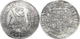Sachsen-Kurlinie ab 1547 (Albertiner)
Johann Georg I. (1611-) 1615-1656 Taler 1618, Schwan-Dresden C/K 157 Schnee 818 var. Davenport 7591 Selten in d...