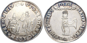 Sachsen-Kurlinie ab 1547 (Albertiner)
Johann Georg I. (1611-) 1615-1656 1/2 Taler 1617, o. Mzz.-Dresden Christfest. Typ SALOMON C/K 239 Kohl 195 Selt...