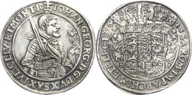 Sachsen-Kurlinie ab 1547 (Albertiner)
Johann Georg I. (1611-) 1615-1656 Taler 1625, HI-Dresden Mit flügelartiger Feldbinde C/K 158 a Schnee 845 Daven...