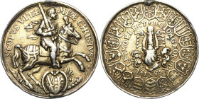 Sachsen-Kurlinie ab 1547 (Albertiner)
Johann Georg I. (1611-) 1615-1656 Vergoldete Silbermedaille 1626 (R.N. Kitzkatz) Obersächsischer Kreistag zu Le...