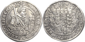 Sachsen-Kurlinie ab 1547 (Albertiner)
Johann Georg I. (1611-) 1615-1656 Taler 1627, HI-Dresden C/K 158 b Schnee 845 Davenport 7601 Fast Vorzüglich