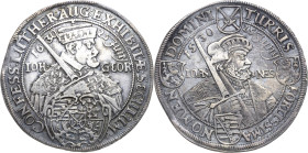 Sachsen-Kurlinie ab 1547 (Albertiner)
Johann Georg I. (1611-) 1615-1656 Taler 1630, Zainhaken-Dresden 100 Jahre Augsburger Konfession. Mit linker Han...