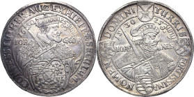 Sachsen-Kurlinie ab 1547 (Albertiner)
Johann Georg I. (1611-) 1615-1656 Taler 1630, Zainhaken-Dresden 100 Jahre Augsburger Konfession. Mit linker Han...