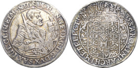 Sachsen-Kurlinie ab 1547 (Albertiner)
Johann Georg I. (1611-) 1615-1656 Taler 1635, CM-Dresden Exemplar der Slg. Horn mit Beschreibkärtchen C/K 165 S...
