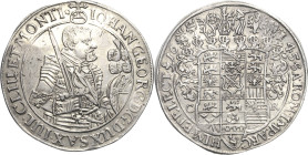 Sachsen-Kurlinie ab 1547 (Albertiner)
Johann Georg I. (1611-) 1615-1656 Taler 1645, CR-Dresden Mit Umschriftenvariante. CLIU statt CLIV C/K 169 Schne...