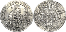 Sachsen-Kurlinie ab 1547 (Albertiner)
Johann Georg I. (1611-) 1615-1656 Taler 1647, CR-Dresden C/K 169 Schnee 879 Davenport 7612 Attraktives Exemplar...