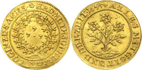 Sachsen-Kurlinie ab 1547 (Albertiner)
Johann Georg I. (1611-) 1615-1656 Dukat 1654, o. Mzz.-Dresden 10. Geburtstag seiner Tochter Erdmuthe Sophie. De...