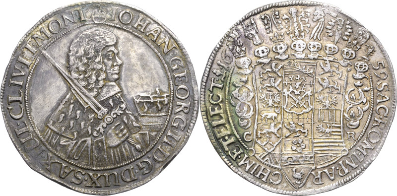 Sachsen-Kurlinie ab 1547 (Albertiner)
Johann Georg II. 1656-1680 Taler 1659, CR...