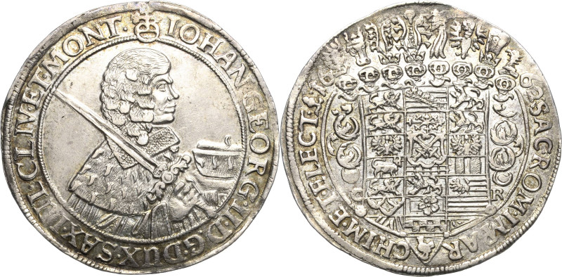 Sachsen-Kurlinie ab 1547 (Albertiner)
Johann Georg II. 1656-1680 Taler 1662, CR...