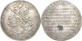 Sachsen-Kurlinie ab 1547 (Albertiner)
Johann Georg II. 1656-1680 Taler 1671, o. Mzz.-Dresden Ausprägung als vollwertiger Reichstaler. Verleihung des ...