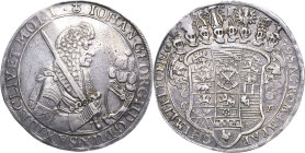 Sachsen-Kurlinie ab 1547 (Albertiner)
Johann Georg II. 1656-1680 Taler 1679, CF-Dresden Gesamttaler C/K 403 Schnee 957 Davenport 7627 Sehr selten. Ra...