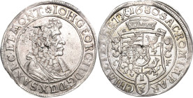 Sachsen-Kurlinie ab 1547 (Albertiner)
Johann Georg II. 1656-1680 1/3 Taler 1680, CF-Dresden Mit verkürztem Namen IOH.GEORG C/K 419 a Kohl 234 Sehr se...