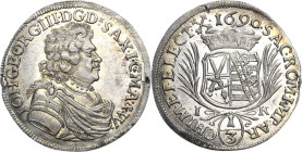 Sachsen-Kurlinie ab 1547 (Albertiner)
Johann Georg III. 1680-1691 1/3 Taler 1690, IK-Dresden C/K 601 Kohl 286 Prachtexemplar. Äußerst selten in diese...