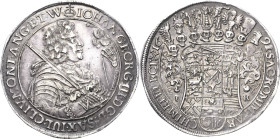 Sachsen-Kurlinie ab 1547 (Albertiner)
Johann Georg III. 1680-1691 Taler 1691, IK-Dresden Mit Titel Dx C/K 585 b Schnee 970 Davenport 7640 Revers kl. ...
