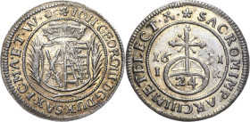 Sachsen-Kurlinie ab 1547 (Albertiner)
Johann Georg III. 1680-1691 1/24 Taler (Groschen) 1691, IK-Dresden C/K 616 Kohl 299 Seltenes und attraktives Ex...