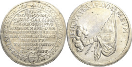 Sachsen-Kurlinie ab 1547 (Albertiner)
Johann Georg III. 1680-1691 2/3 Taler 1691, IK-Dresden Auf seinen Tod C/K 630 Kohl 309 Davenport 811 Revers lei...
