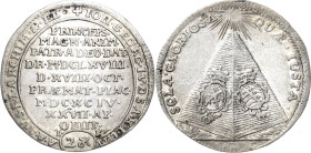 Sachsen-Kurlinie ab 1547 (Albertiner)
Johann Georg IV. 1691-1694 1/12 Taler (Doppelgroschen) 1694, IK-Dresden Auf seinen Tod C/K 699 Kohl 346 Attrakt...