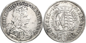 Sachsen-Kurlinie ab 1547 (Albertiner)
Friedrich August I., der Starke 1694-1733 2/3 Taler 1695, EPH-Leipzig Kahnt 112 Davenport 818 Kohl 360 Leicht b...
