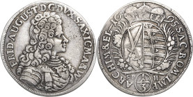 Sachsen-Kurlinie ab 1547 (Albertiner)
Friedrich August I., der Starke 1694-1733 1/3 Taler 1695, EPH-Leipzig Kahnt 136 Kohl 372 Sehr schön