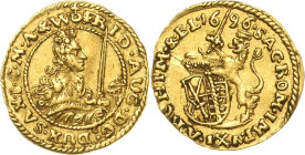 Sachsen-Kurlinie ab 1547 (Albertiner)
Friedrich August I., der Starke 1694-1733 1/4 Dukat 1696, IK-Dresden Kahnt 82 Friedberg 2771 Slg. Merseburger 1...