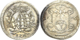 Sachsen-Kurlinie ab 1547 (Albertiner)
Friedrich August I., der Starke 1694-1733 Dreier 1696, EPH/Hecht-Leipzig Kahnt 204 Kohl - Vorzüglich-prägefrisc...