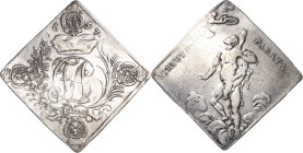 Sachsen-Kurlinie ab 1547 (Albertiner)
Friedrich August I., der Starke 1694-1733 Talerklippe 1697, o. Mzz.-Dresden Herkules-Büchsenschießen zum Karnev...