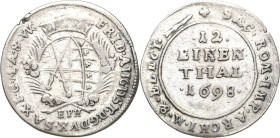 Sachsen-Kurlinie ab 1547 (Albertiner)
Friedrich August I., der Starke 1694-1733 1/12 Taler 1698, EPH-Leipzig Umschriftenvariante mit ARCHI.M Kahnt 17...