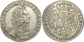 Sachsen-Kurlinie ab 1547 (Albertiner)
Friedrich August I., der Starke 1694-1733 2/3 Taler 1703, ILH-Dresden Mit kleiner, ungefütterten Krone Kahnt 11...
