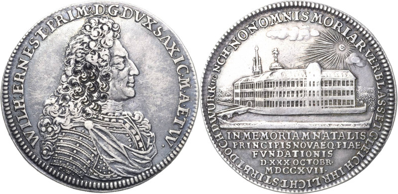 Sachsen-Neu-Weimar 1641-1728
Wilhelm Ernst 1683-1728 1/2 Taler 1717, Ilmenau Zu...