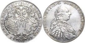 Schwäbisch Hall
 1/2 Taler 1777, KR-Nürnberg Mit Titel und Porträt Josephs II Raff 53.1 Binder 86 Prachtexemplar vom Erstabschlag. Stempelglanz/fast ...