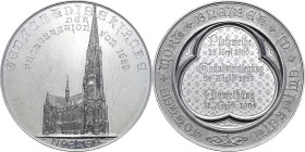 Speyer-Stadt
 Aluminiummedaille 1904 (Lauer) Einweihung der Gedächtniskirche der Protestation. Ansicht der Kirche / Schrift im Dreipass. 50,2 mm, 15,...