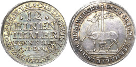 Stolberg-Stolberg
Christoph Ludwig und Friedrich Botho 1739-1761 1/12 Taler 1750, IEVC-Stolberg Ausbeute. Feinsilber Friederich 1908 Müseler 66.3/65 ...