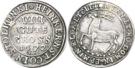 Stolberg-Wernigerode
Heinrich Ernst 1638-1672 8 Gute Groschen 1672, IB-Wernigerode Friederich 1252 Müseler - Selten. Sehr schön-vorzüglich