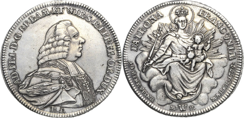 Würzburg-Bistum
Adam Friedrich von Seinsheim 1755-1779 Taler 1775, W/MP-Würzbur...