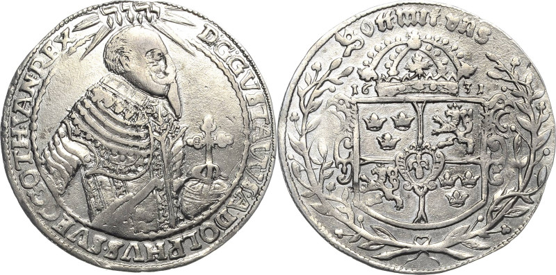 Würzburg-unter schwedischer Besetzung
Gustav Adolf 1631-1632 1/2 Taler 1631. Un...