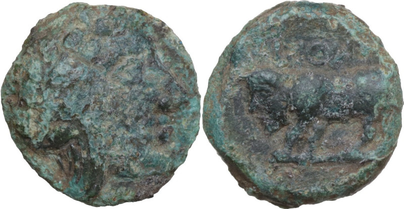 Greek Italy. Central and Southern Campania, Irnthii. AE 16.5 mm. c. 250-225 BC. ...