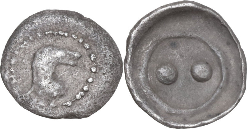 Sicily. Gela. AR Hexas-Dionkion, c. 480/75-475/70 BC. Obv. Head of horse right. ...