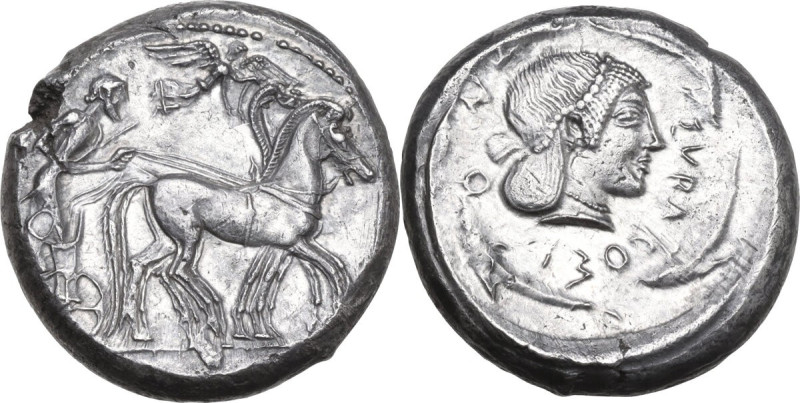 Sicily. Syracuse. Hieron I (478-466 BC). AR Tetradrachm, struck c. 480-470 BC. O...