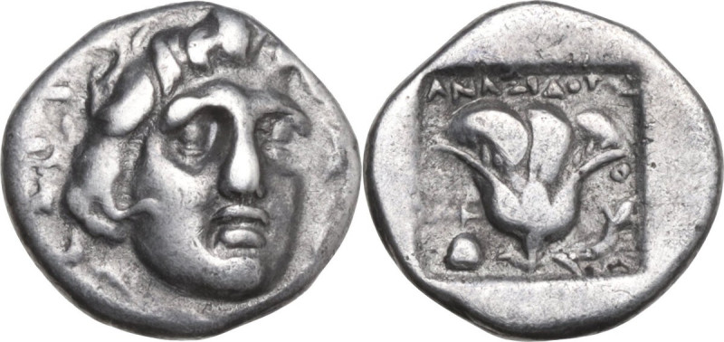 Greek Asia. Islands off Caria, Rhodes. AR Hemidrachm, circa 170-150 BC. ‘Plintho...