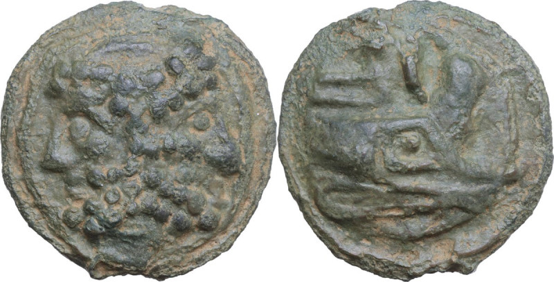 Anonymous post-semilibral series. AE Cast As, c. 215-212 BC. Obv. Laureate head ...